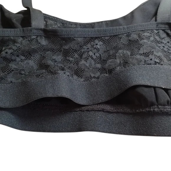 Auden Black Floral Lace Bra Size Large NWT - Picture 3 of 6
